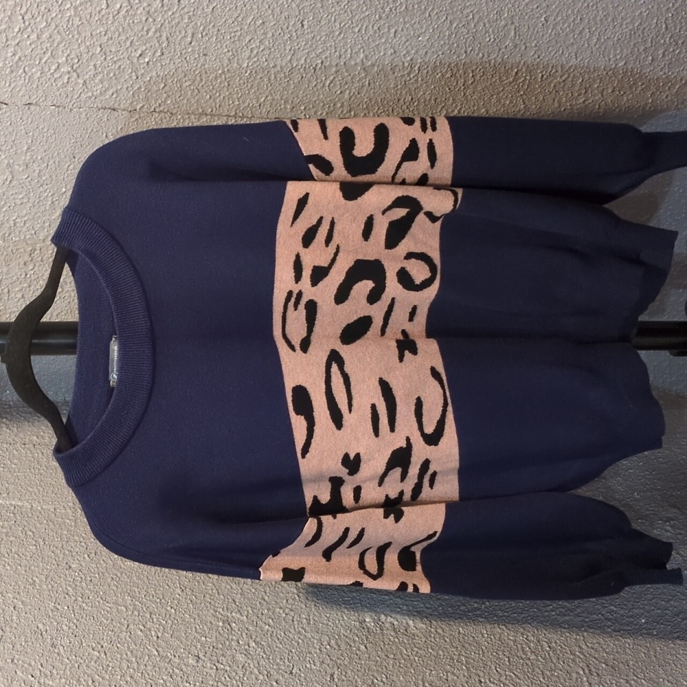 Navy patterned sweater